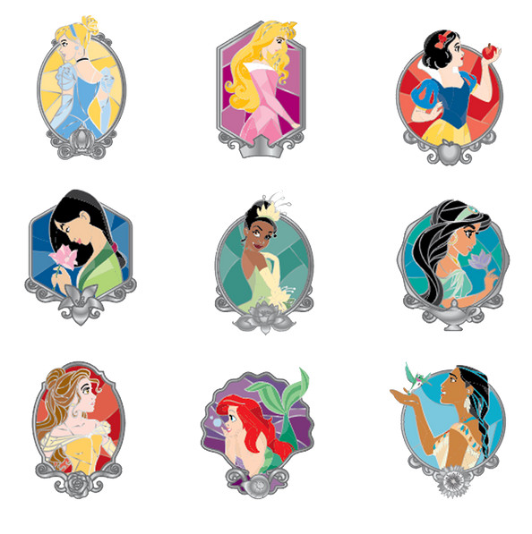 PIN'S MISTERIOSI Vetrate - Principesse Disney