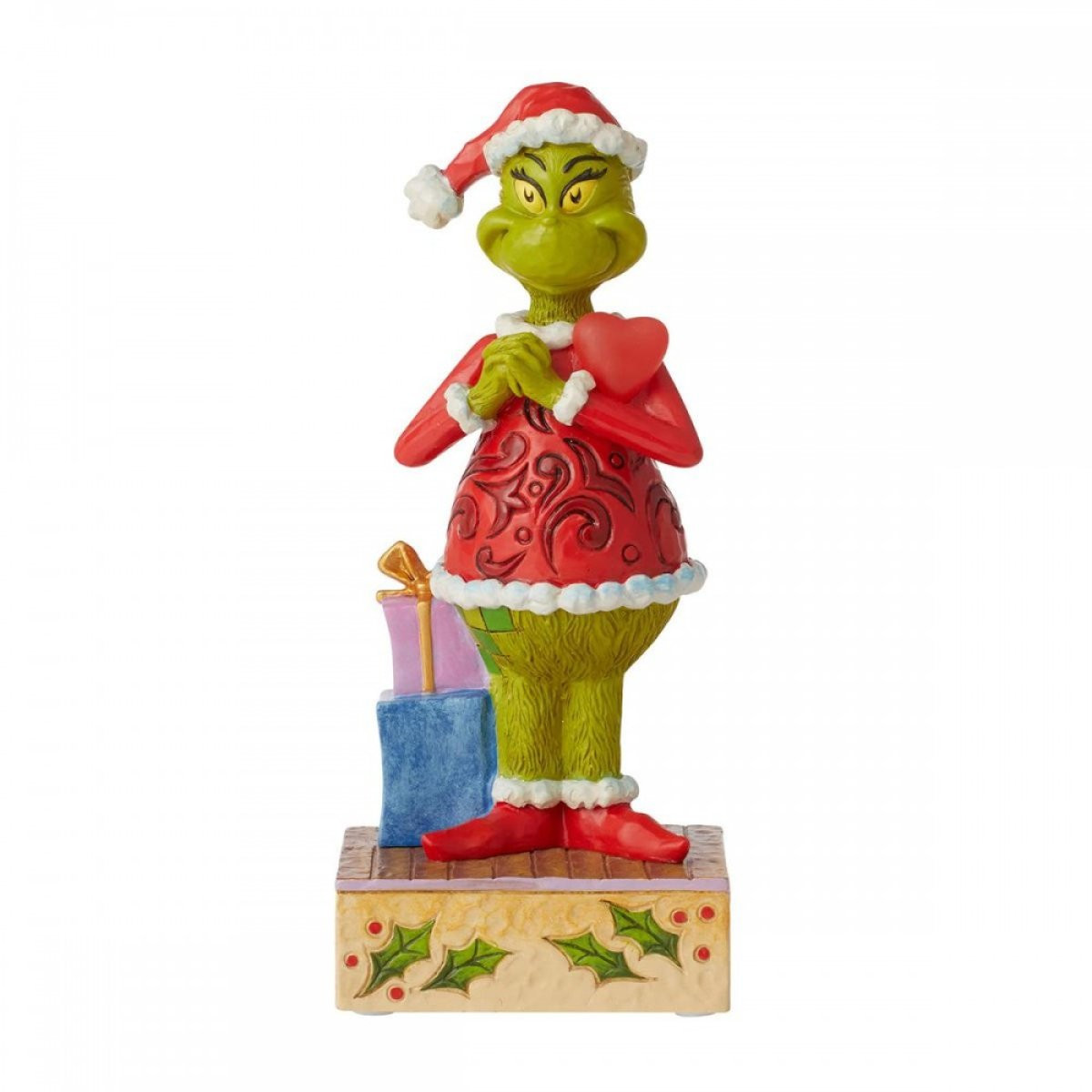 FELICE GRINCH CON CUORE LAMPEGGIANTE - JIM SHORE GRINCH