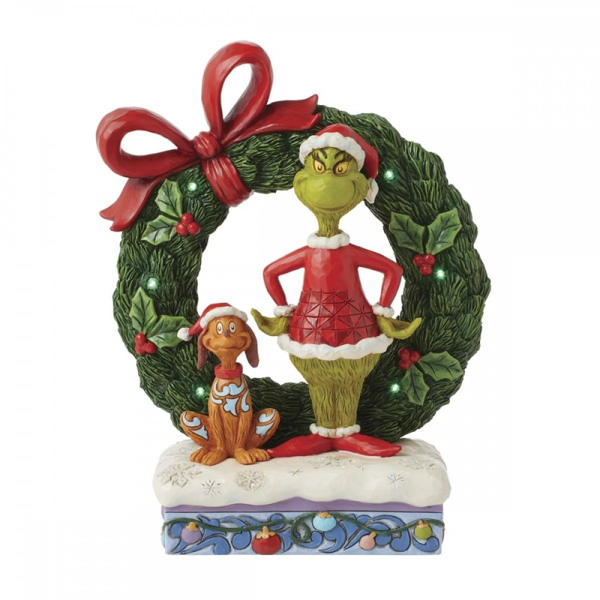 GRINCH E MAX IN CORONA - JIM SHORE GRINCH