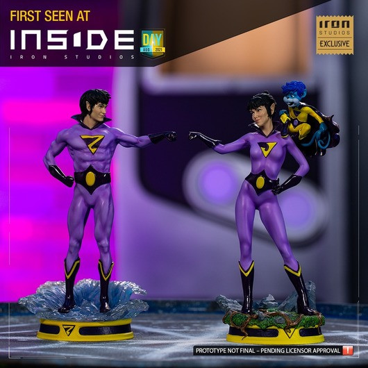 WONDER TWINS ART SCALE LOT DE 2 FIGURINES - DC COMICS