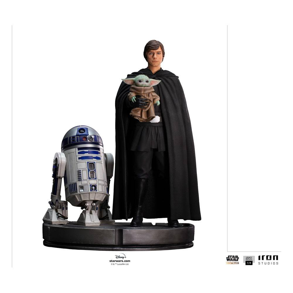 Il Mandalorian Luke Skywalker, R2-D2 e Grogu Art Scale - Star Wars