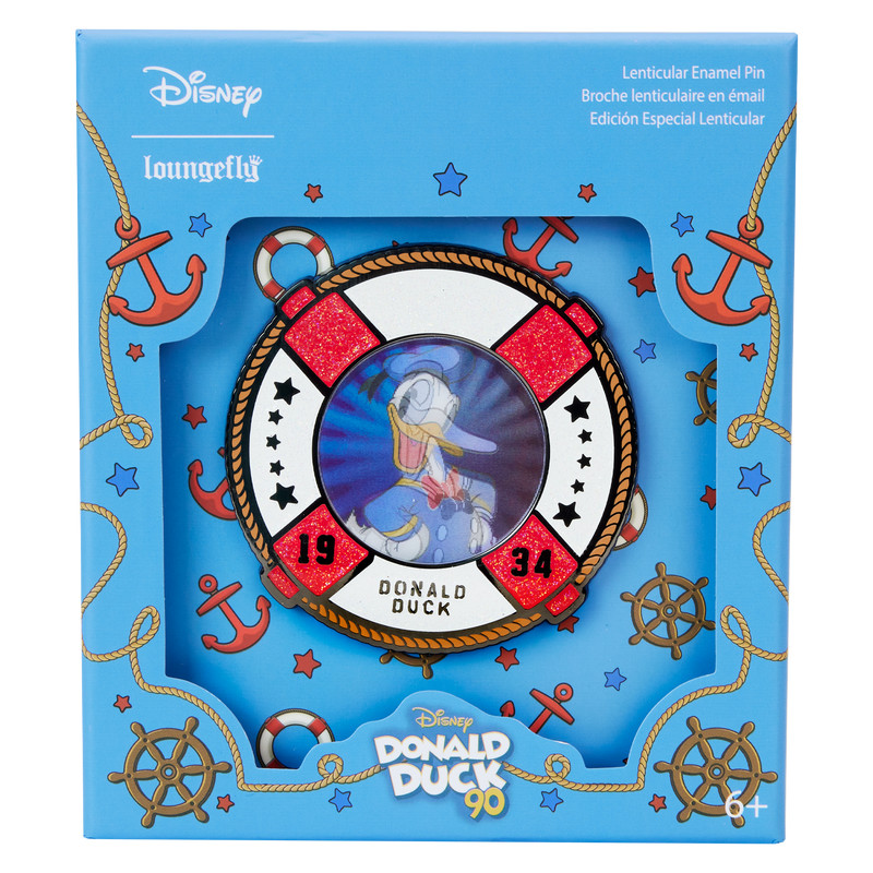 Spilla da collezione lenticolare per il 90° anniversario di Paperino - DISNEY LOUNGEFLY