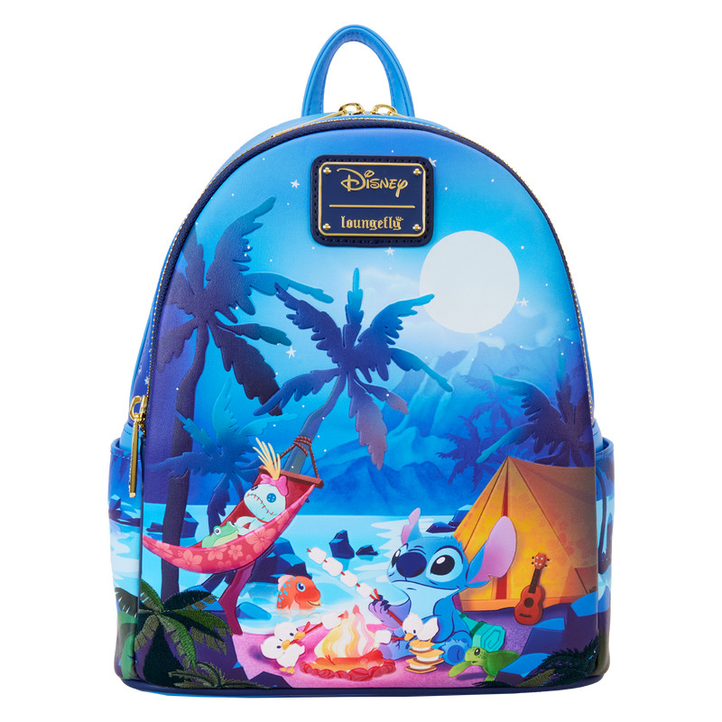 Mini zaino Stitch Camping Cuties Glow - DISNEY LOUNGEFLY