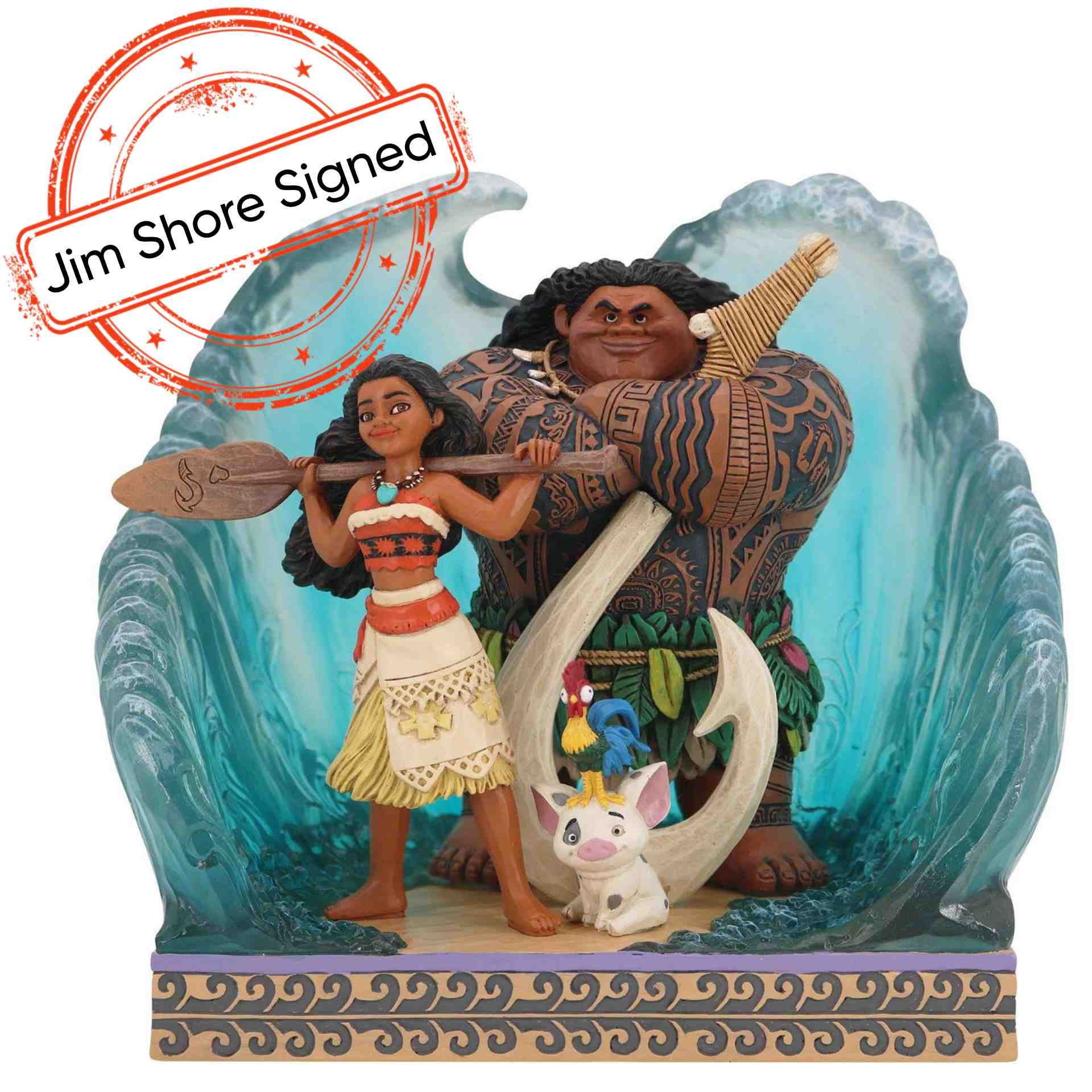 SCENA DELL'ONDA MOANA [FIRMA DI JIM SHORE] - DISNEY TRADITIONS