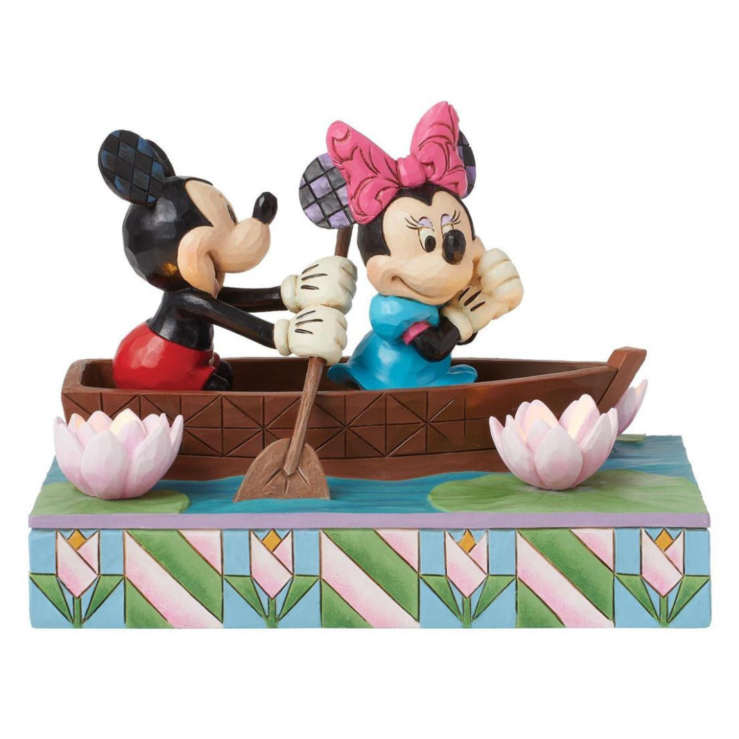 Barca a remi LED dell'amore di Topolino e Minnie - Disney Traditions