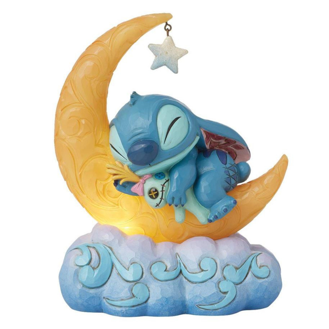 Stitch & Scrump su una luna a LED - Disney Traditions Stitch