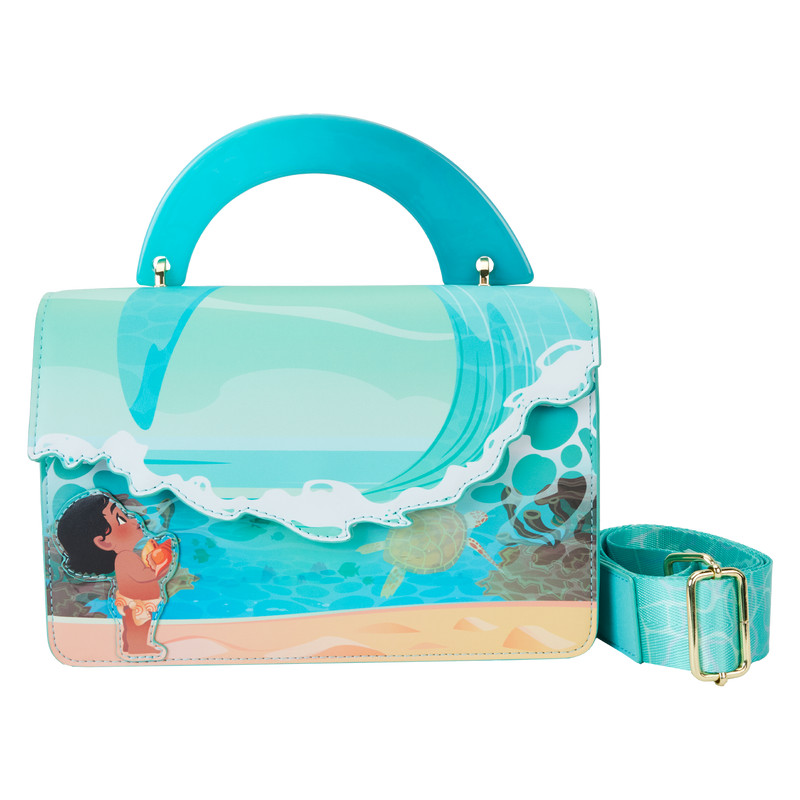 La giovane Moana con la sac bandoulière con le onde dell'oceano - DISNEY LOUNGEFLY