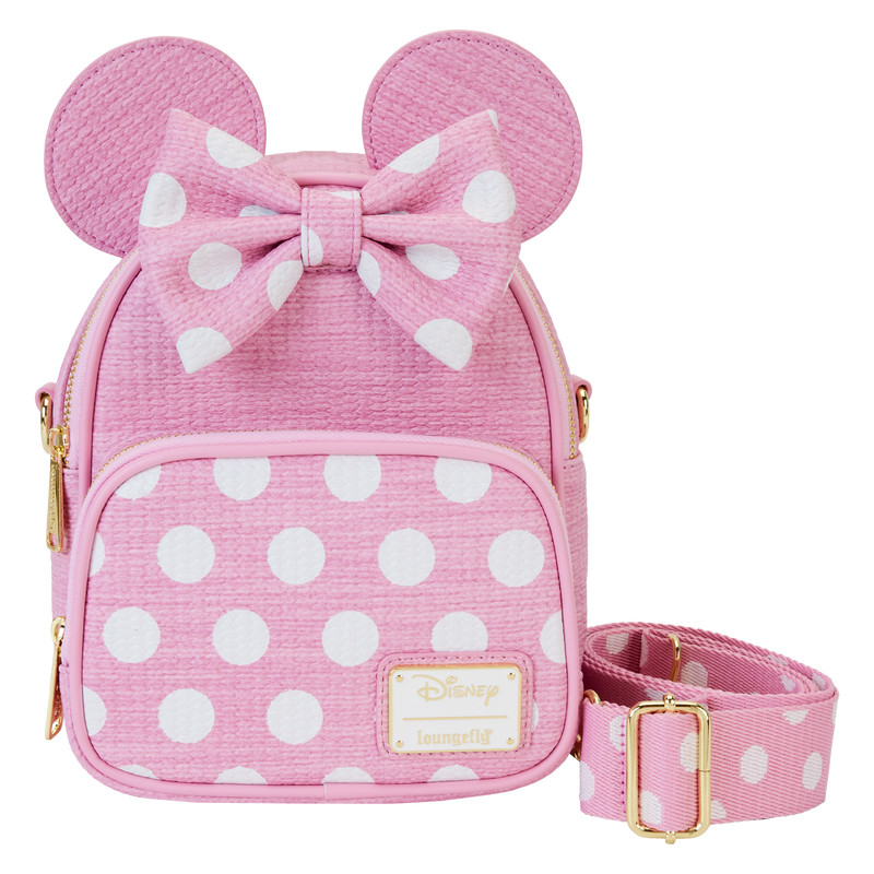 Mini zaino e Sac Bandoulière convertibili con trama intrecciata Minnie - DISNEY LOUNGEFLY