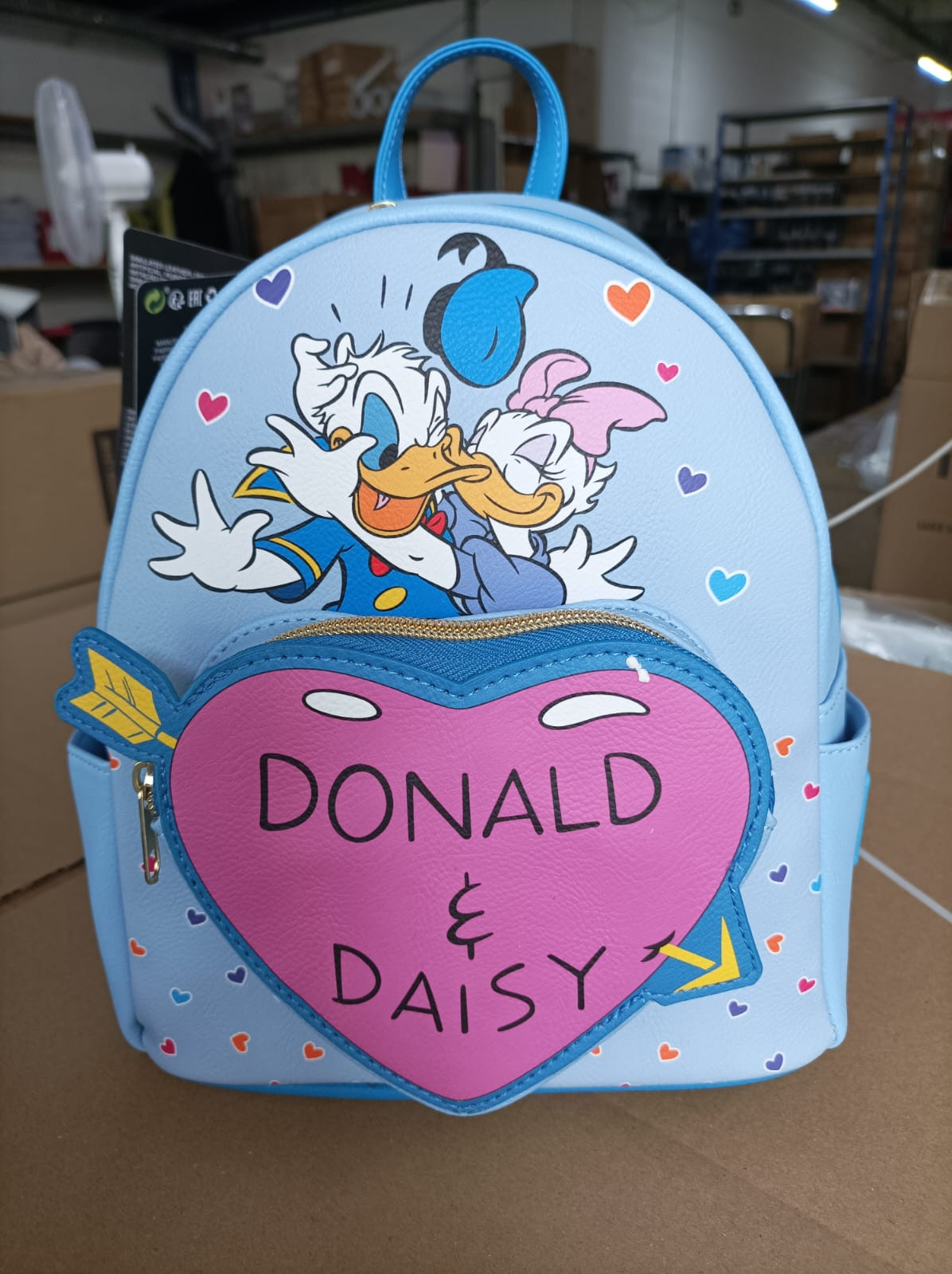 [DIFETTO] MINI ZAINO DONALD & DAISY VALENTINE - DISNEY LOUNGEFLY