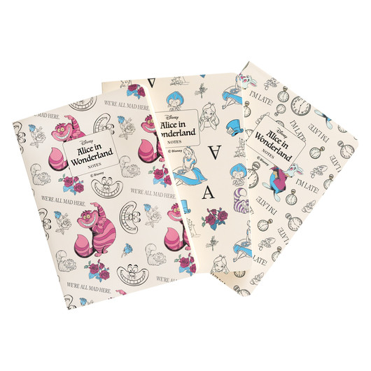 PACK 3 NOTEBOOK A6 - DISNEY ALICE NEL PAESE DELLE MERAVIGLIE