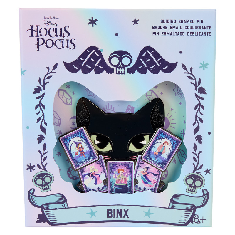 Pinne di Binx al bagliore delle carte di tarocco Hocus Pocus scatola da collezione - DISNEY LOUNGEFLY