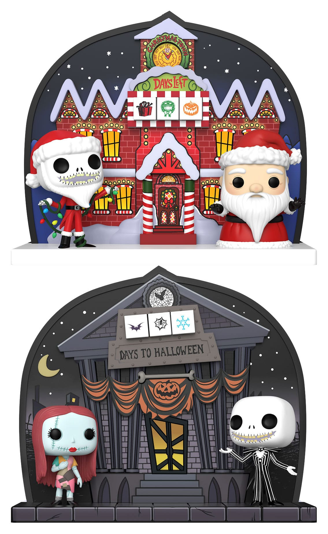 Nightmare Before Natale Pocket POP! Calendario Halloween a doppia faccia con conto alla rovescia di 13 giorni