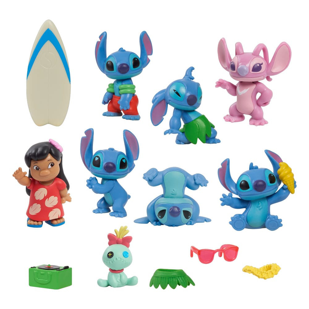 Confezione da 8 personaggi Deluxe Stitch - Disney Lilo & Stitch