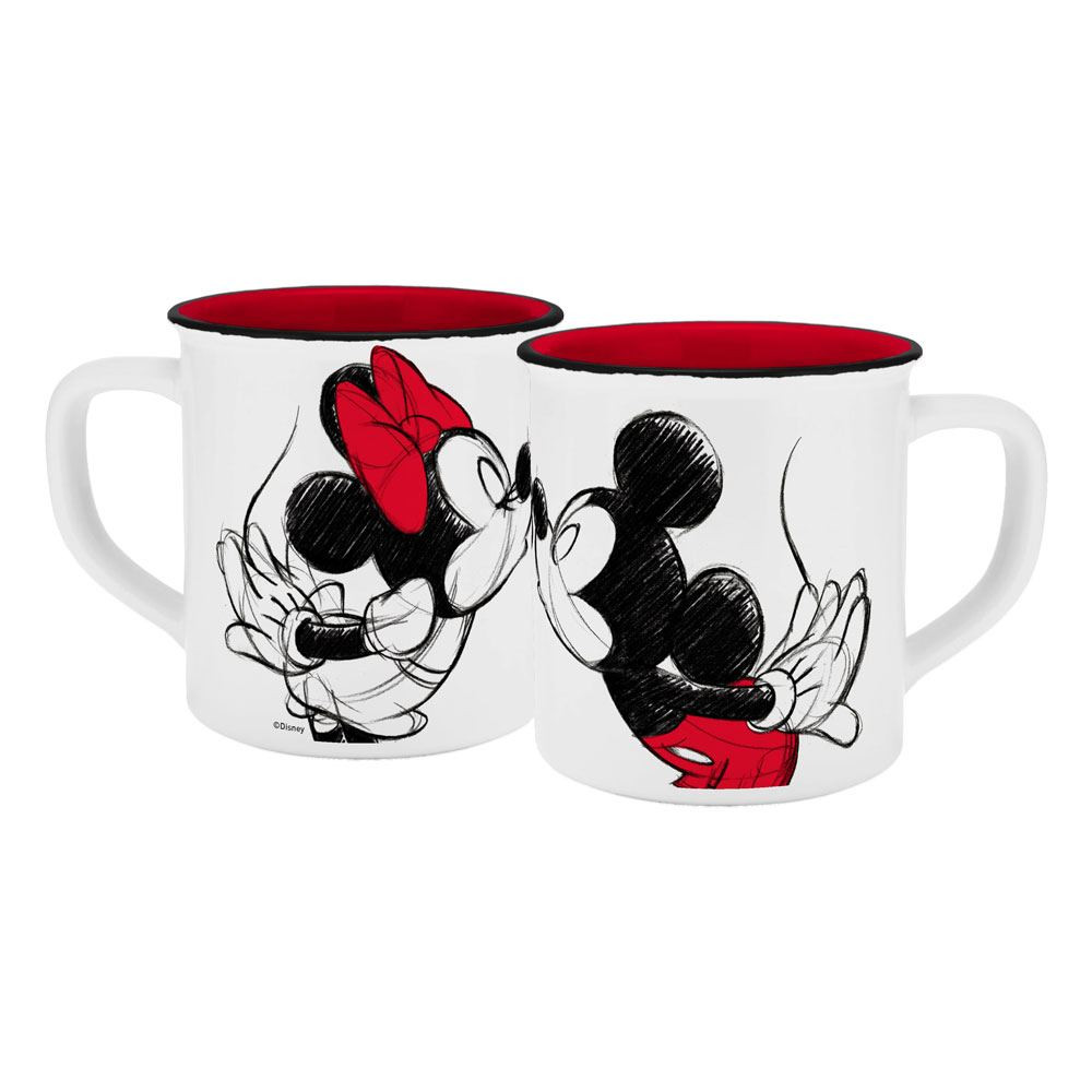 Tazza Topolino Kiss Sketch Rosso - Disney Topolino & Minnie