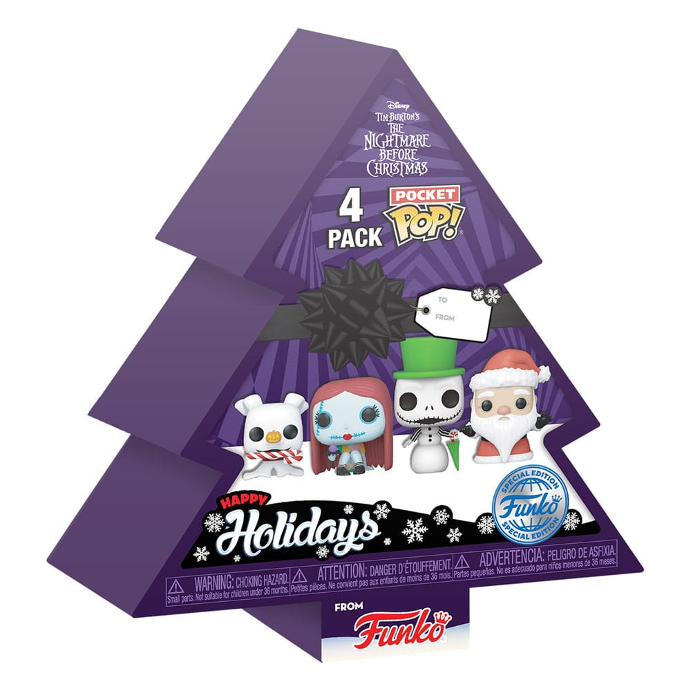 Il pacchetto Natale Before Natale contiene 4 figurine Pocket POP! Albero in vinile Holiday 4 cm