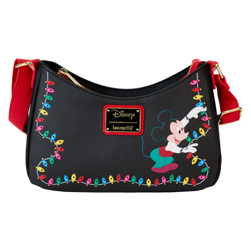 Borsa a tracolla Topolino & Friends decorazioni luminose Natale - DISNEY LOUNGEFLY