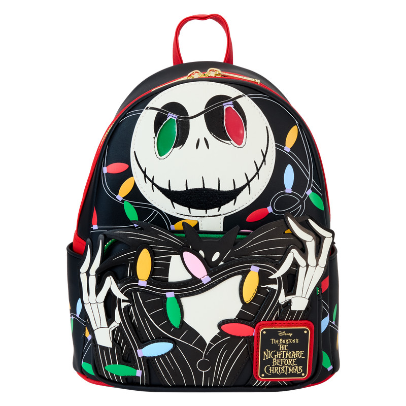 Mini zaino fosforescente Jack ghirlanda luminosa - DISNEY LOUNGEFLY The Nightmare Before Christmas