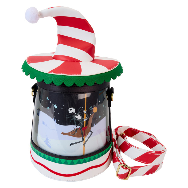 Borsa a tracolla Candy Cane Carousel Spinning - DISNEY LOUNGEFLY The Nightmare Before Christmas