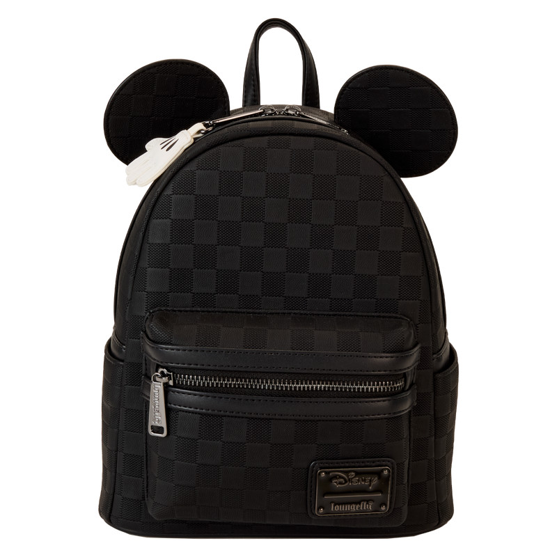 Mini zaino con texture a scacchi di Topolino - DISNEY LOUNGEFLY