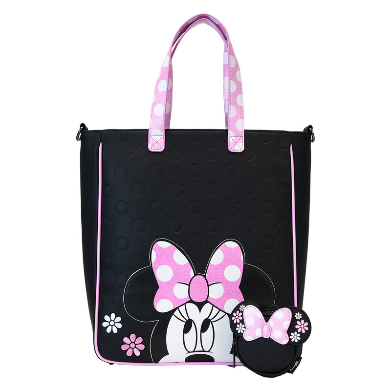 Tote bag con portamonete Minnie Floral Rock The Dots - DISNEY LOUNGEFLY