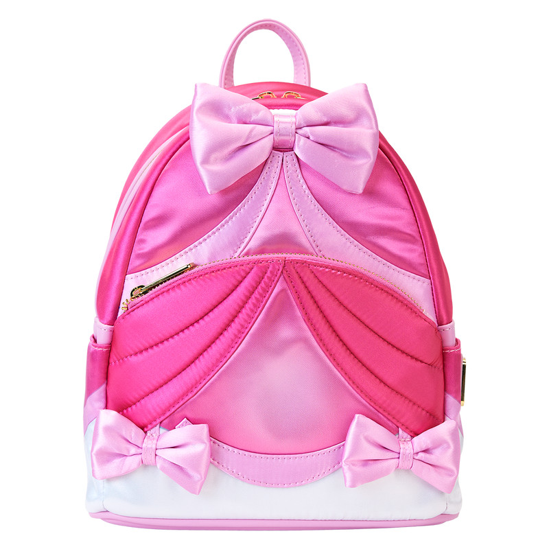 Mini zaino vestito rosa con fiocco - DISNEY LOUNGEFLY Cenerentola 75° anniversario