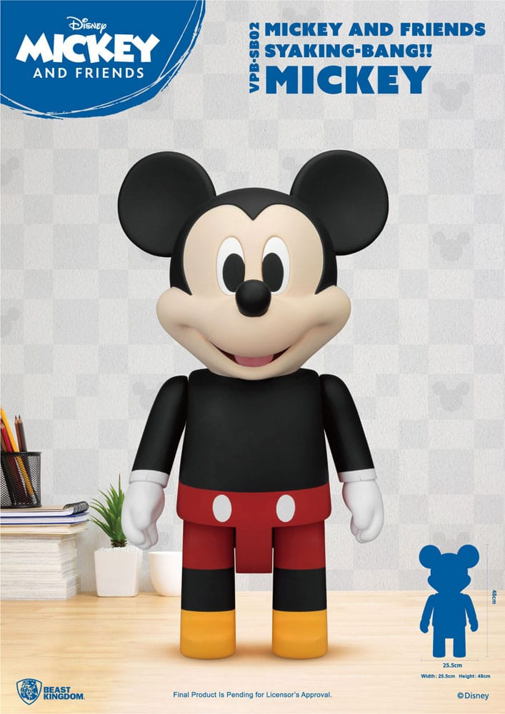 Disney Syaking Bang Mickey and Friends Mickey 48cm Salvadanaio in Vinile