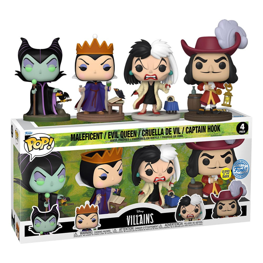 Disney Villains confezione da 4 personaggi POP! Film Vinyl Villains (GW)(EMEA) 9 cm