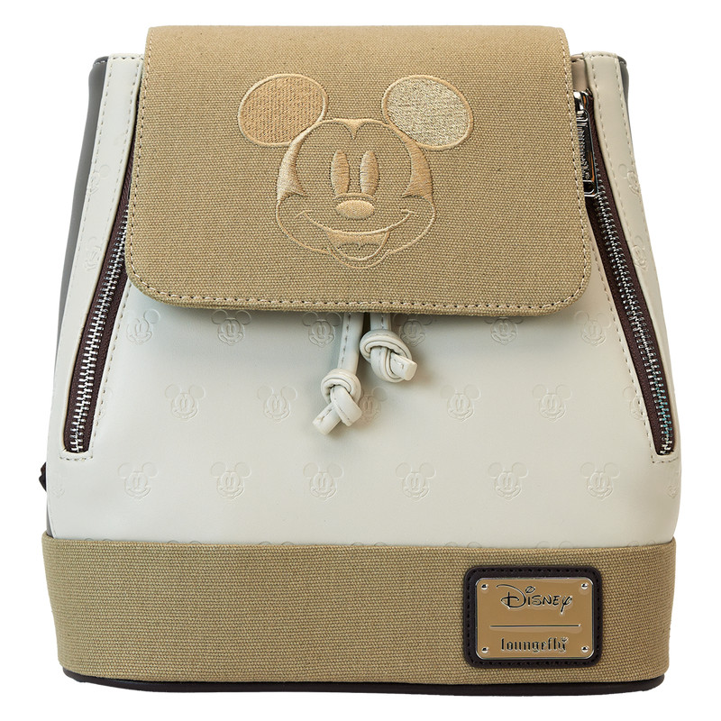 Mini zaino con Coulisse e Stampa All-Over in Tela di Topolino e Amici - DISNEY LOUNGEFLY