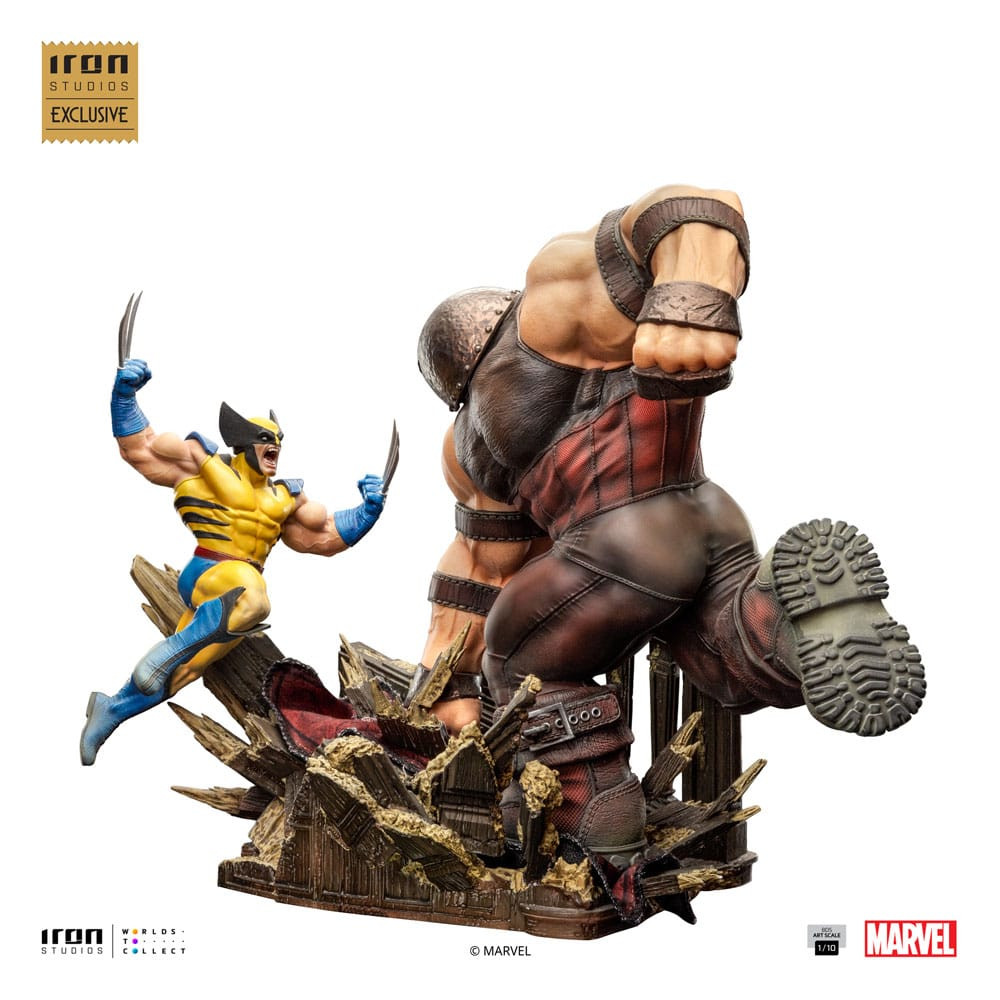 Statuetta Marvel 1/10 BDS Art Scale Wolverine vs Juggernaut heo EU Exclusive 30 cm