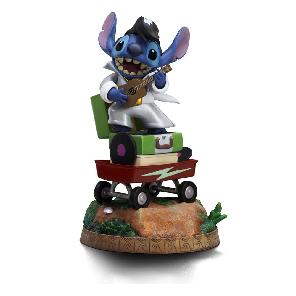 Statuetta Lilo & Stitch 1/10 Art Scale Stitch Re del Rock 17 cm