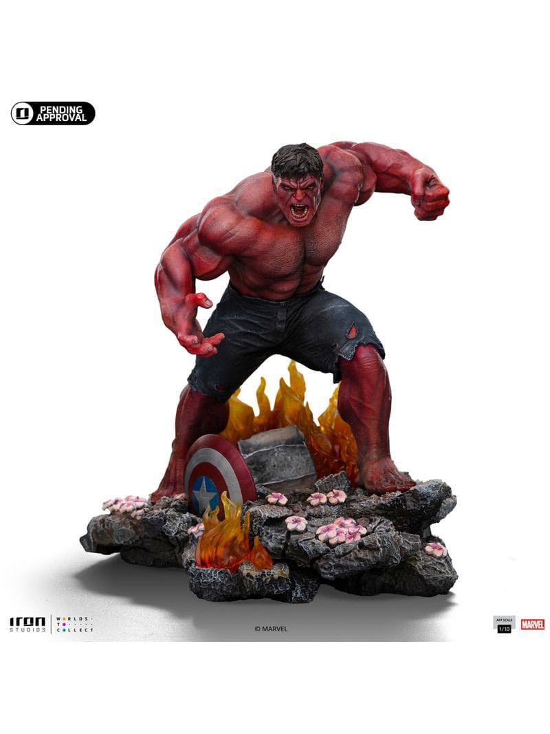 Statuetta Marvel 1/10 Art Scale Hulk Rosso 23 cm