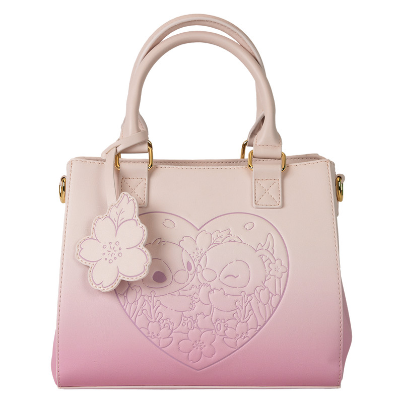 Borsa a tracolla Stitch & Angelo Cherry Blossom Heart - DISNEY LOUNGEFLY