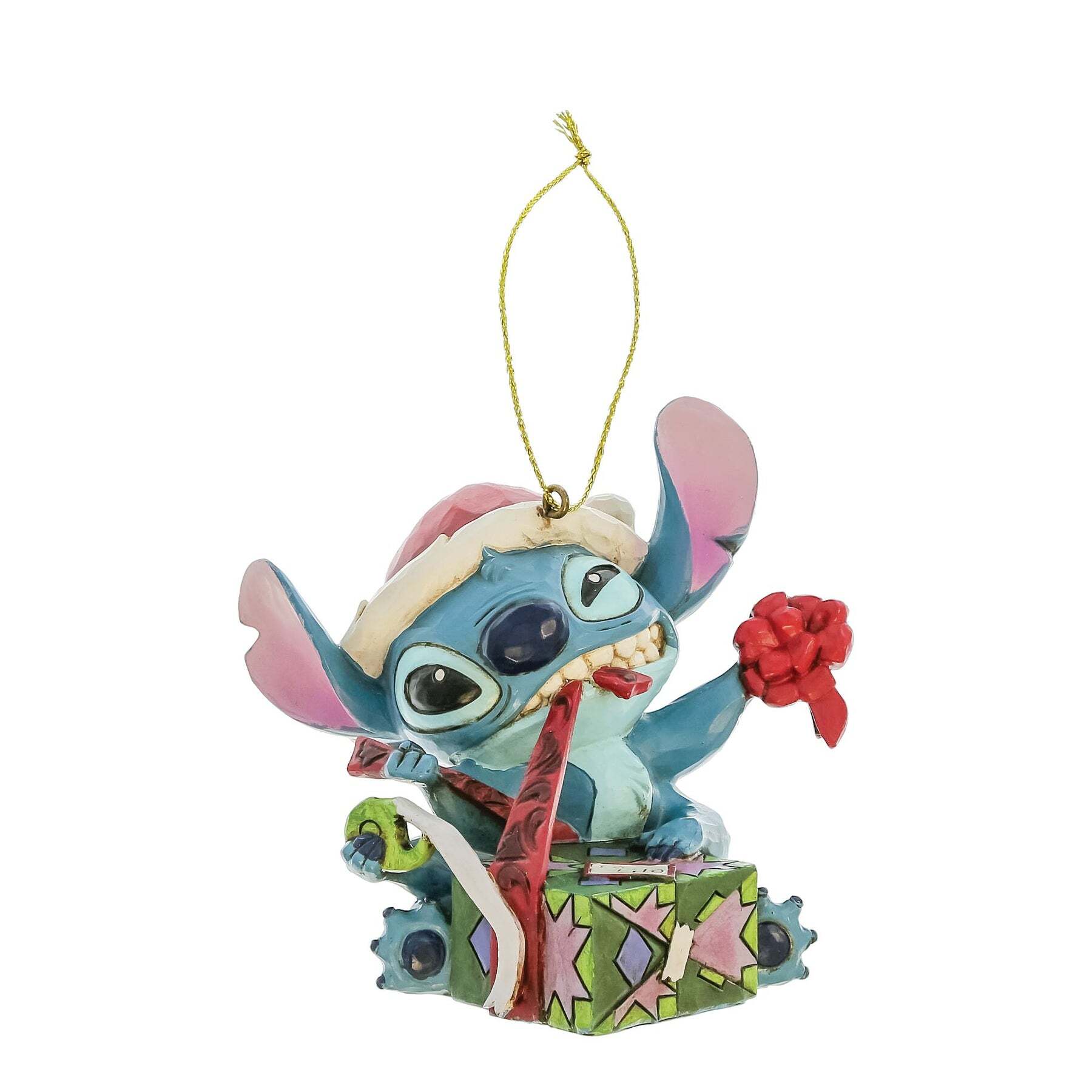Decorazione da appendere con STITCH Scartando il regalo - DISNEY TRADITIONS