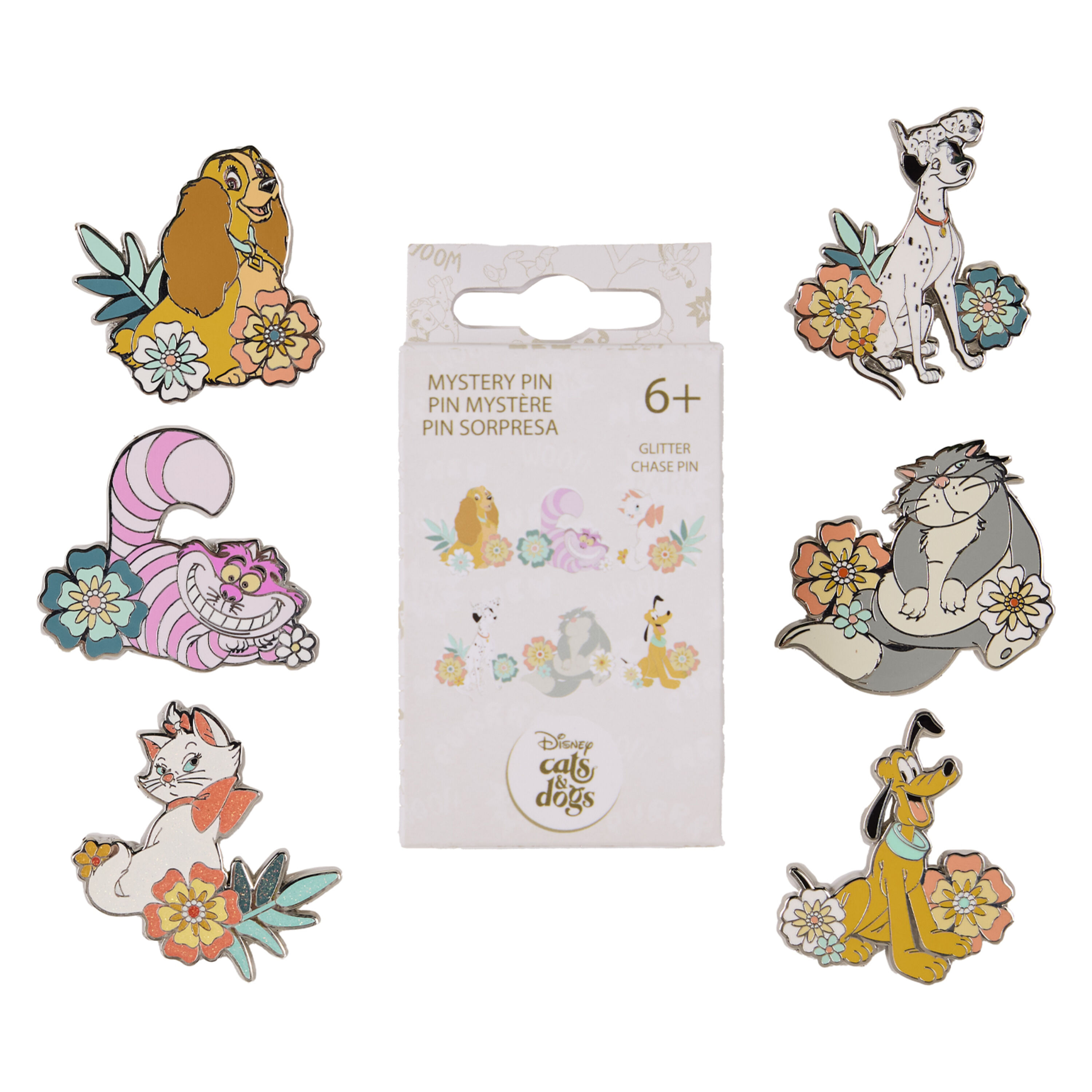 Spilla Mystery Box floreale cani e gatti - DISNEY LOUNGEFLY