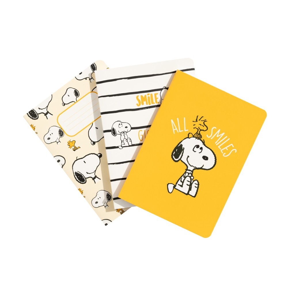 PACCHETTO 3 QUADERNI A6 LAZY DAYS - PEANUTS