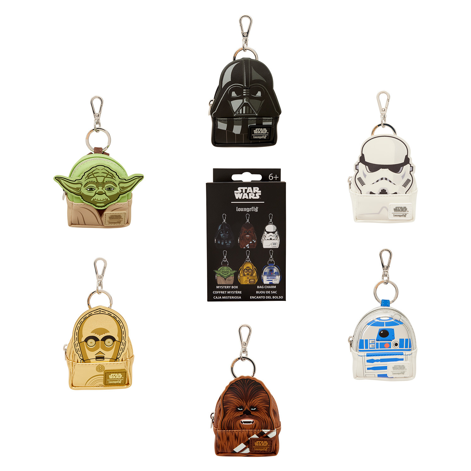 Mini portachiavi misterioso zaino personaggi Star Wars - Star Wars Loungefly